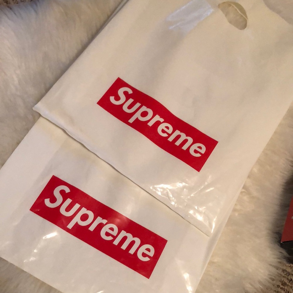 Two Authentic Supreme Shopping Bags